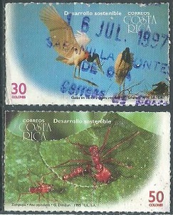 COSTA RICA  #485 y #488    1995