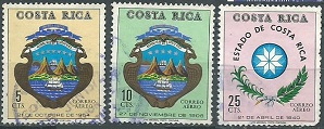 COSTA RICA #C515 - 516 y #518 1971