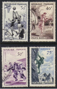 Francia #801 - 804  1956  Serie completa