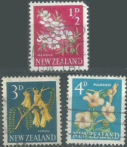 Nueva Zelanda #333 y #336 - 337  1960