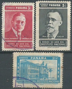 Panama #427, #429 y #C222   1959