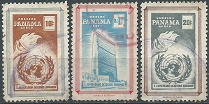 Panama #C214 - C215 y #C217  1959