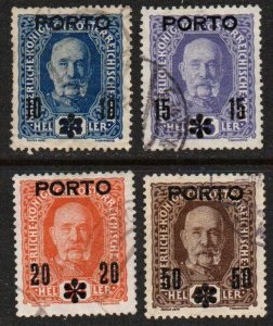 Austria  #J60 - J63  1917  Serie completa