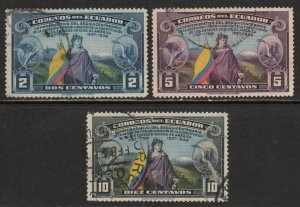 Ecuador #366 - 368  1938