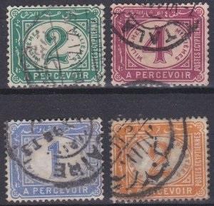 Egipto #J15 - J18 1889 Serie completa
