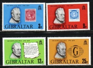 Gibraltar #378 - 381  1979  Serie completa Nuevas  "100 Años del fallecimiento de Sir Roland Hill"