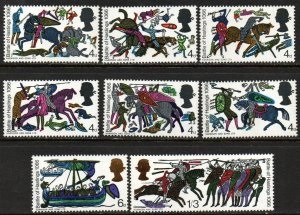 Gran Bretaña  #470 - 477  1966  Serie completa  Nueva NH "900 años de la batalla de Hastings"