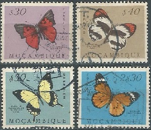 MOZAMBIQUE  #367 - 369 y #374  1953