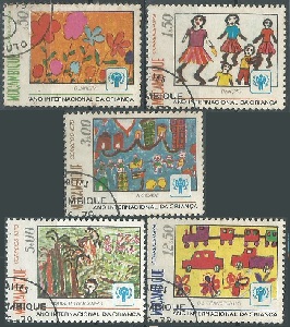 MOZAMBIQUE  #631 - 634 y #636  1979