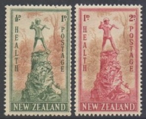 Nueva Zelanda #B26 - B27   1945 Serie completa nuevas NH "Peter Pan"