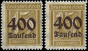 Alemania #273 - 274 1923  Nuevas NH