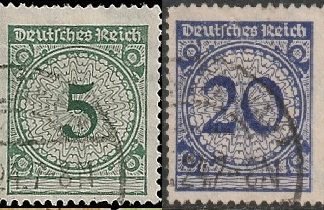 Alemania #324 y #326 1923