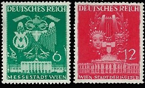 Alemania #503 - 504 1941 Nuevas (#504 daño posterior) "Feria de Viena"