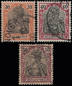 Alemania #58 - 60 1900