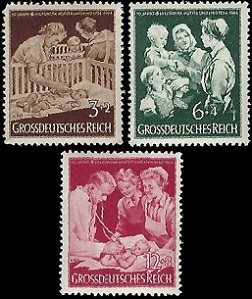 Alemania #B253 - 255 1944 Nueva NH