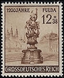 Alemania III Reich #B270 1944 Nueva NH «!200 años de la villa de Fulda»