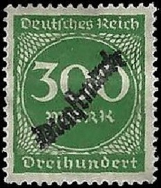 Alemania #O26 1923  Nueva (Hinged)
