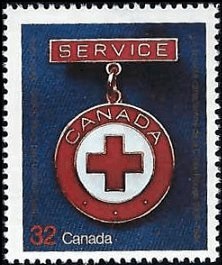 Canada #1013 1984  Nueva NH "Medalla al Servicio de la Cruz Roja"