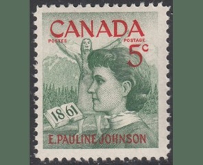 Canada #392 1961 Nueva NH "Tekahionwake Emily Pauline Johnson, escritora Mohawk"