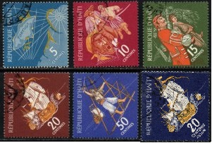 Haiti  #475 - 479 y #C180  1961 "Piratas"