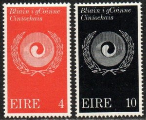 Irlanda #310 - 311 1971 Serie completa Nuevas (Hinged) "Año internacional contra la discriminación racial"