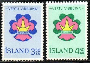 Islandia #360 - 361 1964 Serie completa Nuevas NH "Movimiento scouts"