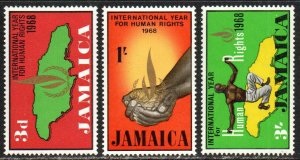Jamaica #271 - 273   1968  Serie completa  (Hinged)