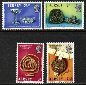 Jersey #77 - 80 1973 Serie completa Nueva NH "Moneda y otras piezas del museo de la Sociedad de Jersey en San Helier"