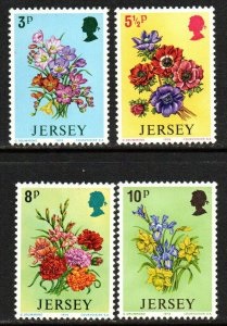 Jersey #95 - 98  1974 Serie completa  Nuevas NH  "Flores de primavera de Jersey"