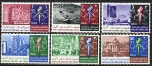 Jordania #538 - 538E  1967  Serie completa Nuevas (Hinged)  "Olimpiadas Méjico 68"