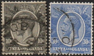Kenya Uganda y Tanganica  #22 (1927)y #26 (1922)