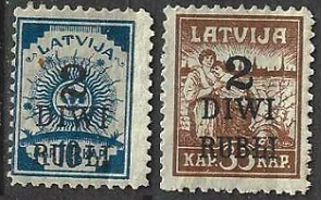 Letonia #86 - 87  1920 Serie completa Nueva (Hinged)