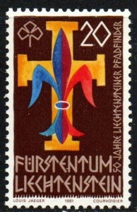 Liechtenstein #711 1981  Nueva NH  "Boy Scouts y Girl Guides"