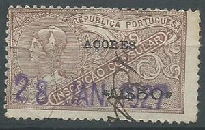 AZORES 1927 Timbre de inscripción consular