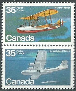Canada #845 - 846  1979  Par nuevo sin goma