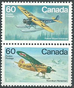 Canada #971 - 972 1982 Par Nuevas  sin goma