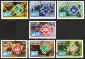 GRANADA GRANADINES #83 - 89   1975  Serie completa "XIV Jambore mundial en Noruega"