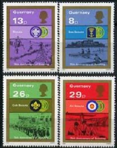 Guernsey #246 - 249 1982 Serie completa Nuevas NH "Scouts"