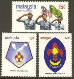 Malasia  #115 - 117   1974  Serie completa Nuevas LH "Scouts"