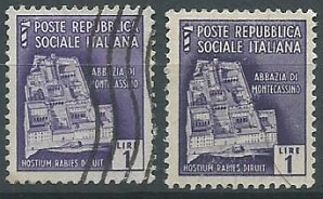 Republica Socialista Italiana  #29  1944  Nueva y usada