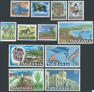 TANZANIA #5 - 7 y #9 - 17  1965  Nuevas NH
