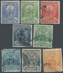 Peru #141 - 142, #143 - #144 - 147  y #149 - 150 (1896 - 1900)