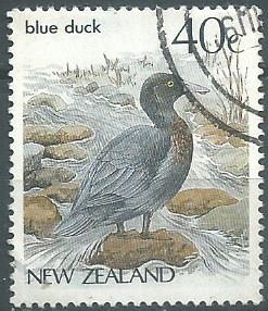 Nueva Zelanda  #830  1987 "Pato azul"