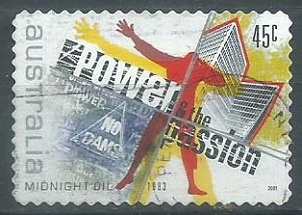 AUSTRALIA #1943c 2001 Scott $1.00 "Midnight oil"