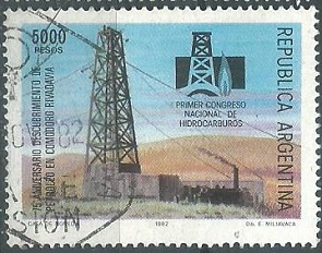 Argentina # 1401 1982 "Descubrimiento de petróleo en Comodoro Rivadavia"