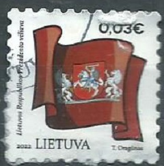 Lituania Mi#LT 1300II, Yt# 1177   2022  Autoadhesiva con restos de papel