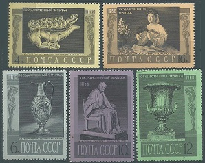 Rusia #3290 - 3294  1966  Serie completa Nueva NH