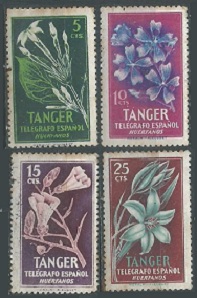 Tanger Col.#TNG 02 - 05 1948 Sellos de telégrafos