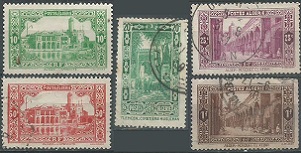Algeria #83, #85 - 86, #90 y #96  1936