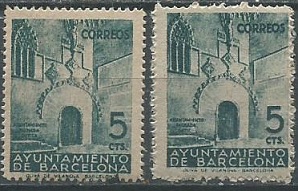 Barcelona  Edi #BA20  MI#ZB19yII  1938 Nuevas  (la primera numerada al reverso)